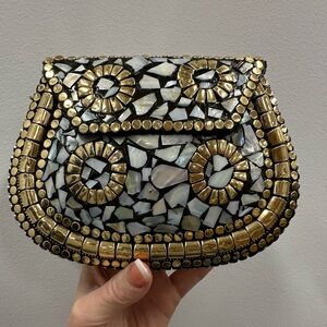 RAMLA Designer Mosaic Clutch Bag.  Brand New!! As seen on Selling Sunset. Rare!!
